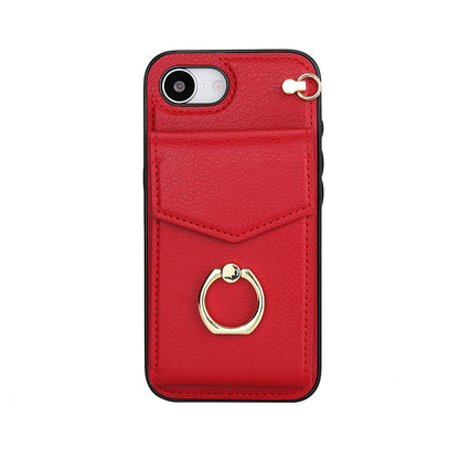 Chic Accordion Wallet & Ring Grip iPhone Case