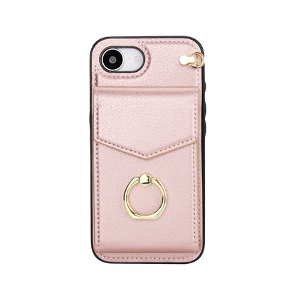 Chic Accordion Wallet & Ring Grip iPhone Case