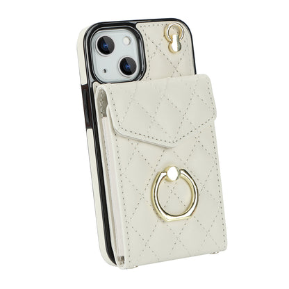 Quilted Leather Crossbody Wallet Case for iPhone