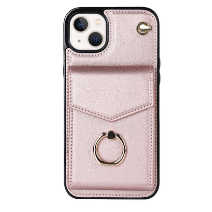 Chic Accordion Wallet & Ring Grip iPhone Case