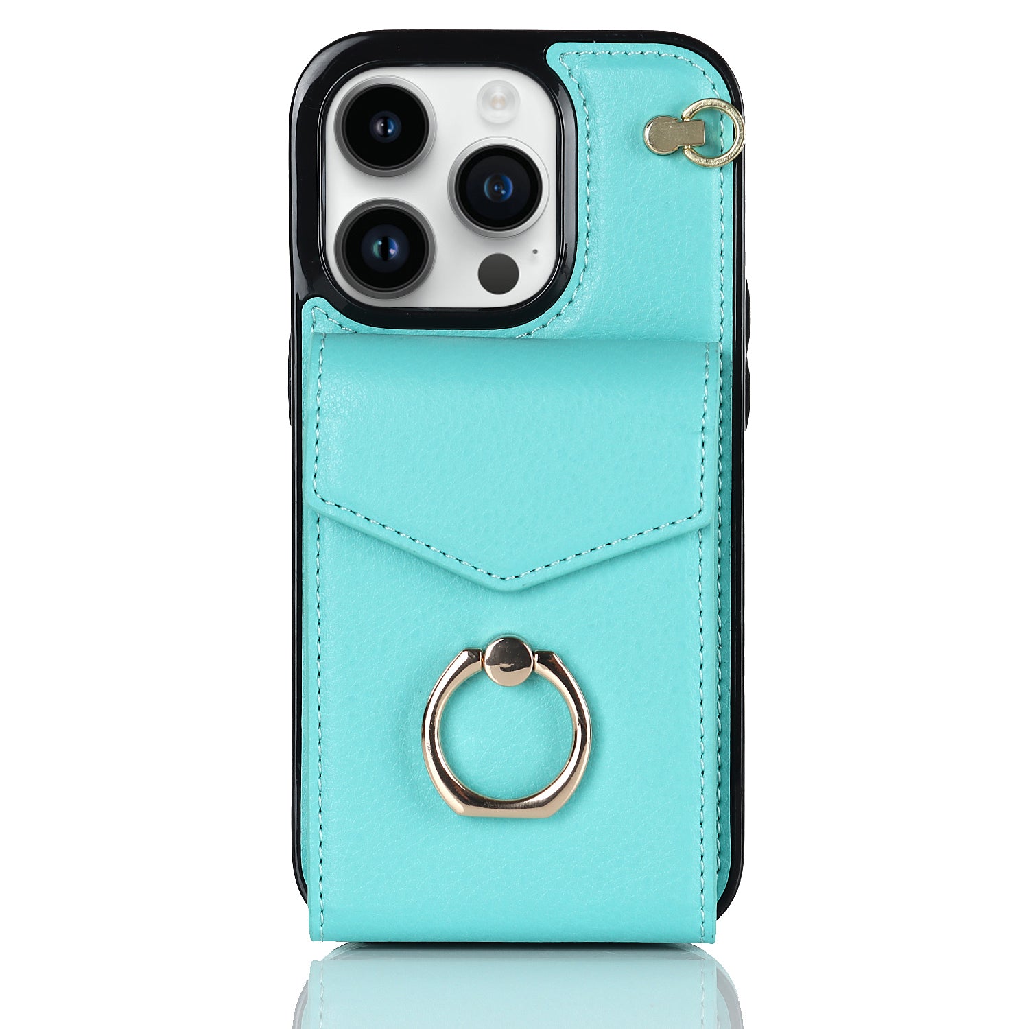 Chic Accordion Wallet & Ring Grip iPhone Case