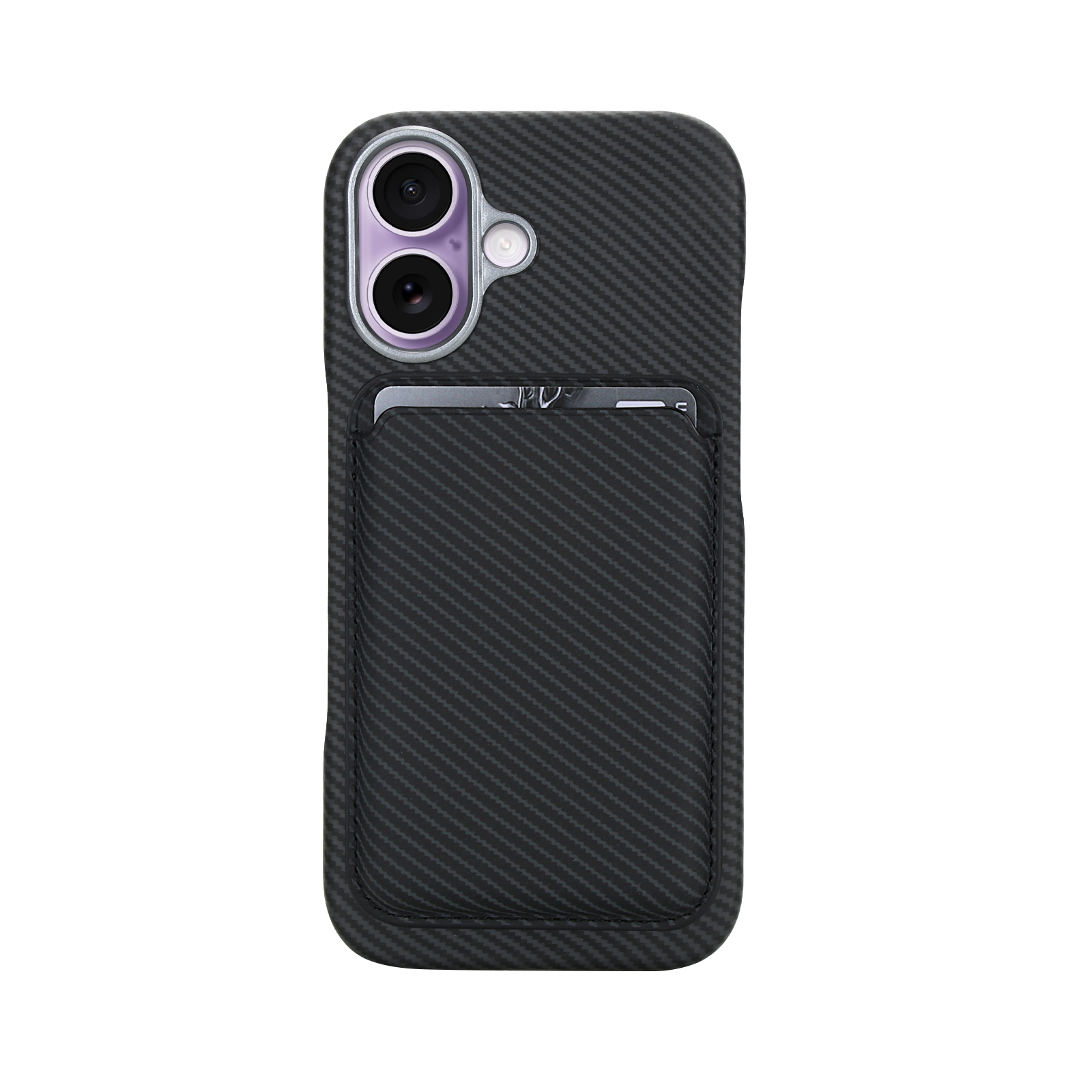 Carbon Fiber Magnetic Card Wallet Case for iPhone
