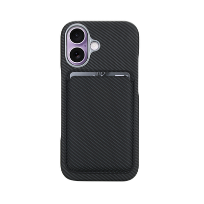Carbon Fiber Magnetic Card Wallet Case for iPhone