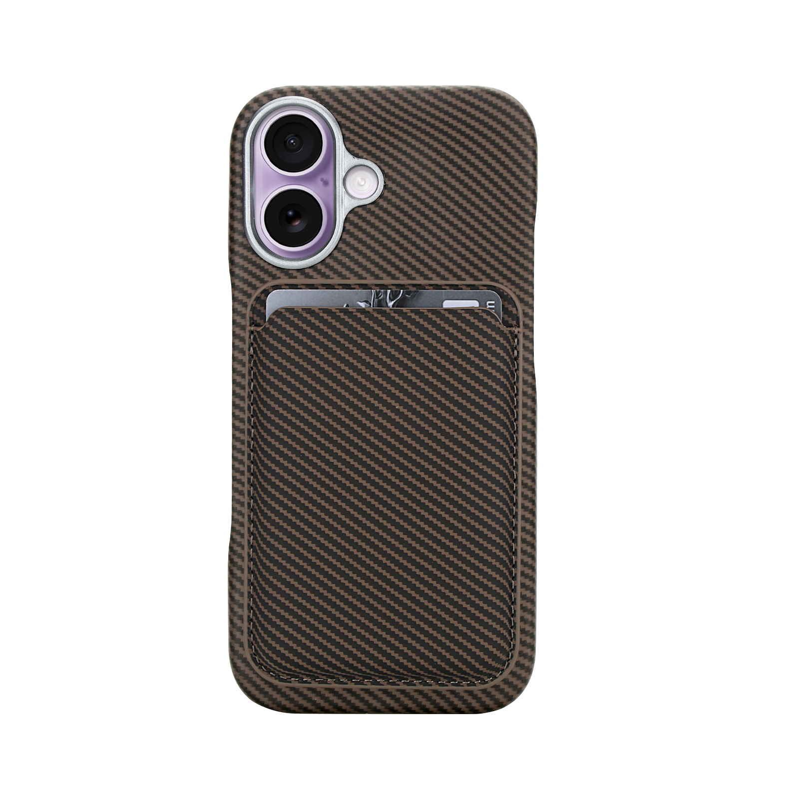 Carbon Fiber Magnetic Card Wallet Case for iPhone