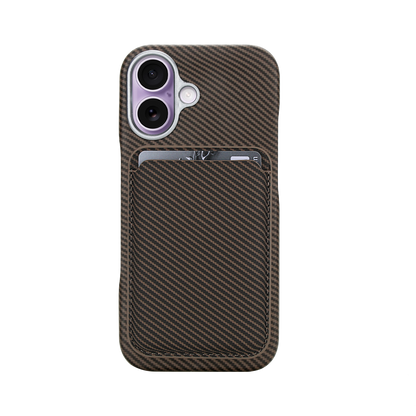 Carbon Fiber Magnetic Card Wallet Case for iPhone