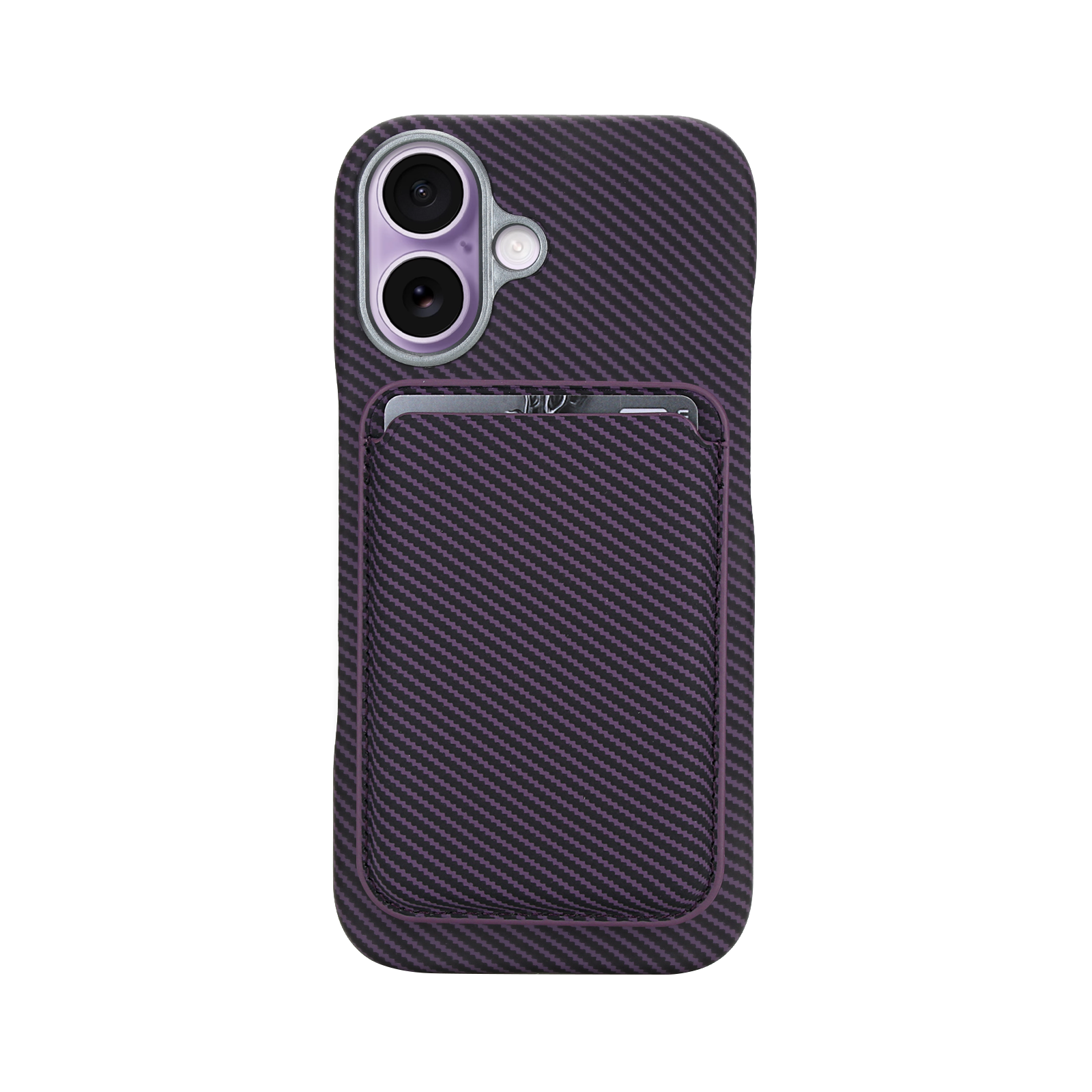 Carbon Fiber Magnetic Card Wallet Case for iPhone