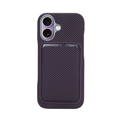 Carbon Fiber Magnetic Card Wallet Case for iPhone