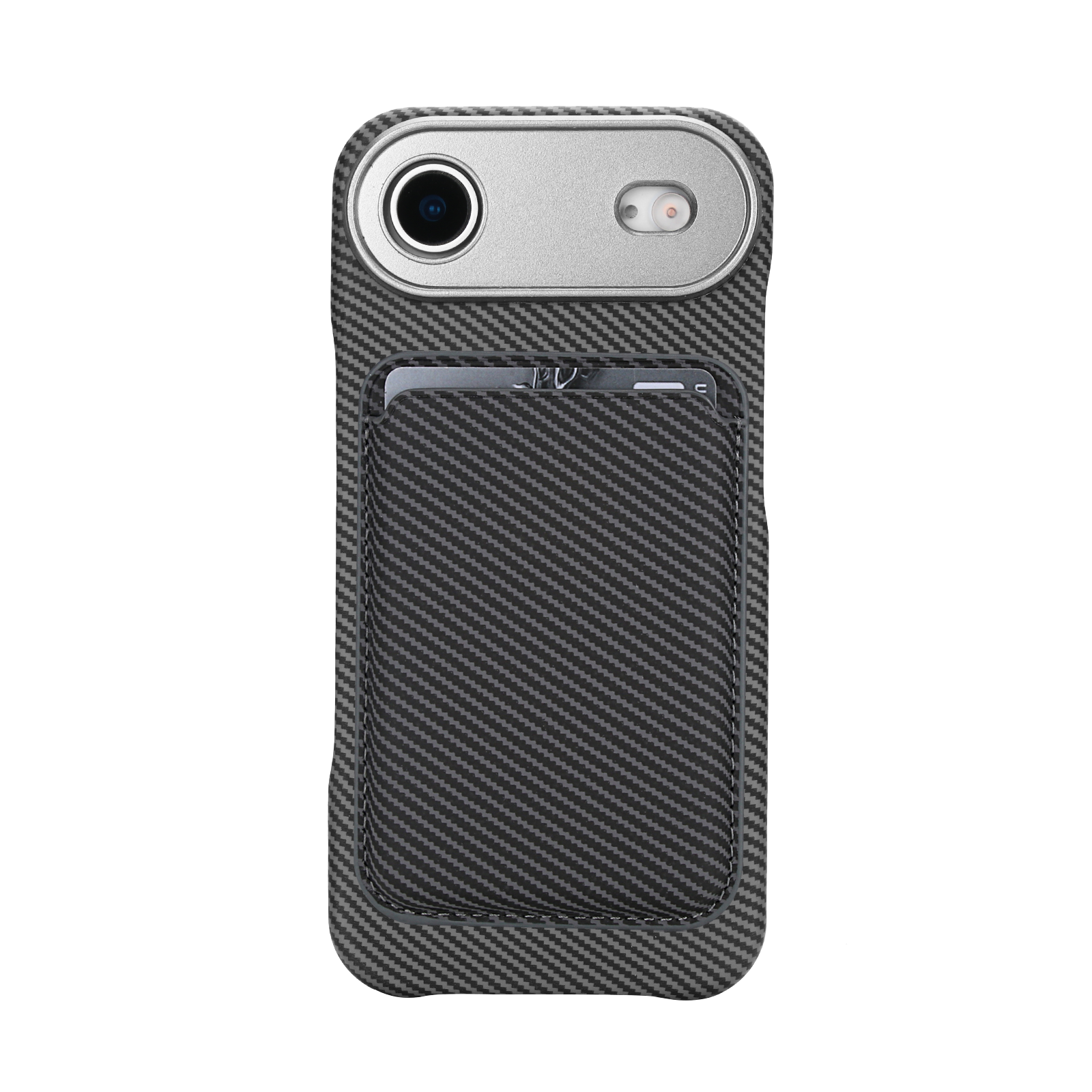 Carbon Fiber Magnetic Card Wallet Case for iPhone