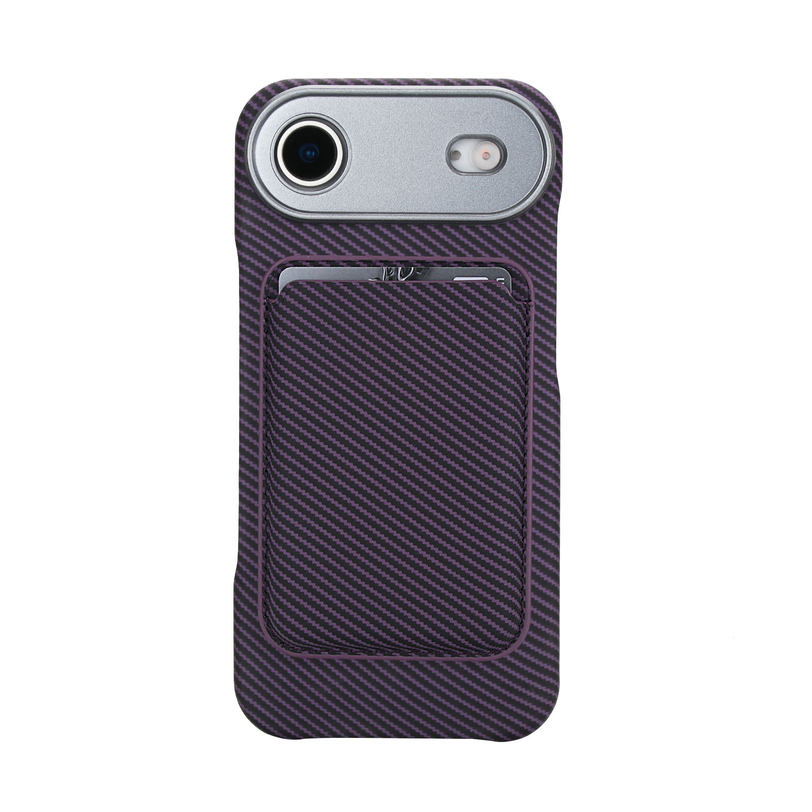 Carbon Fiber Magnetic Card Wallet Case for iPhone