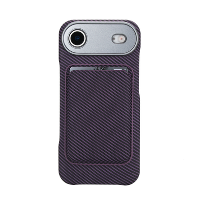 Carbon Fiber Magnetic Card Wallet Case for iPhone