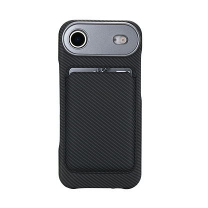 Carbon Fiber Magnetic Card Wallet Case for iPhone