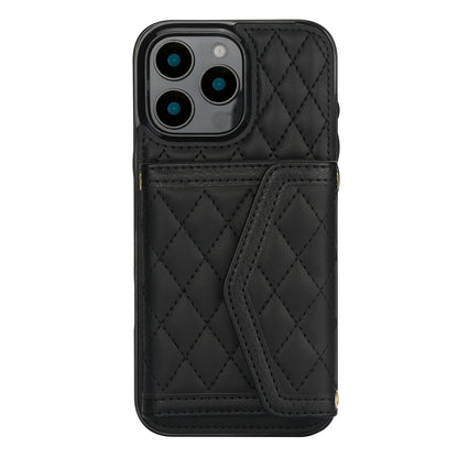 Luxury Quilted Leather Fold Wallet Case for iPhone