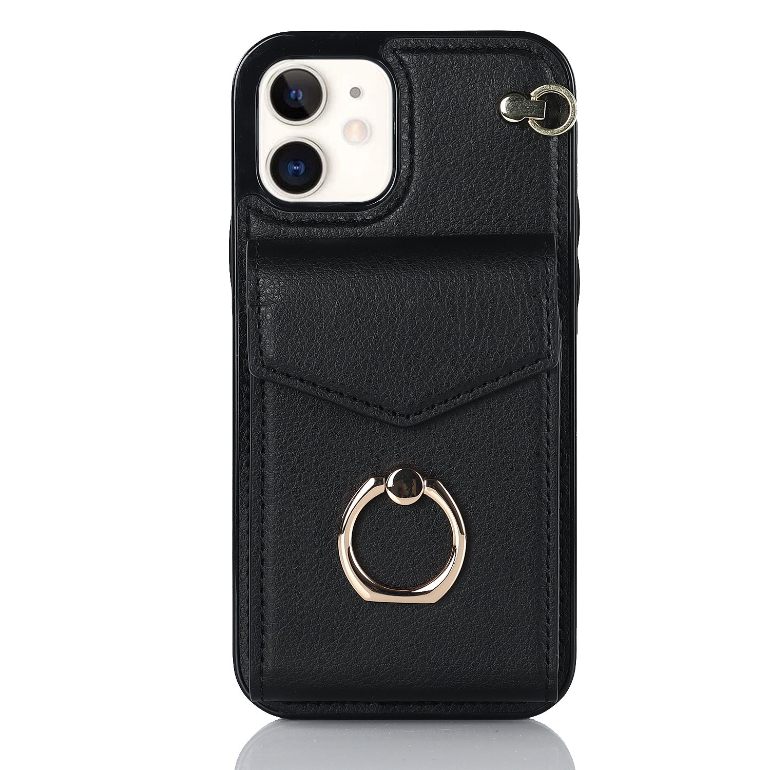 Chic Accordion Wallet & Ring Grip iPhone Case