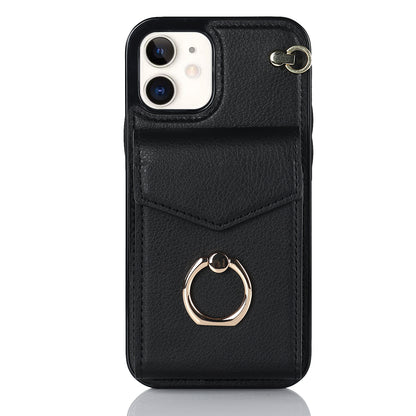 Chic Accordion Wallet & Ring Grip iPhone Case