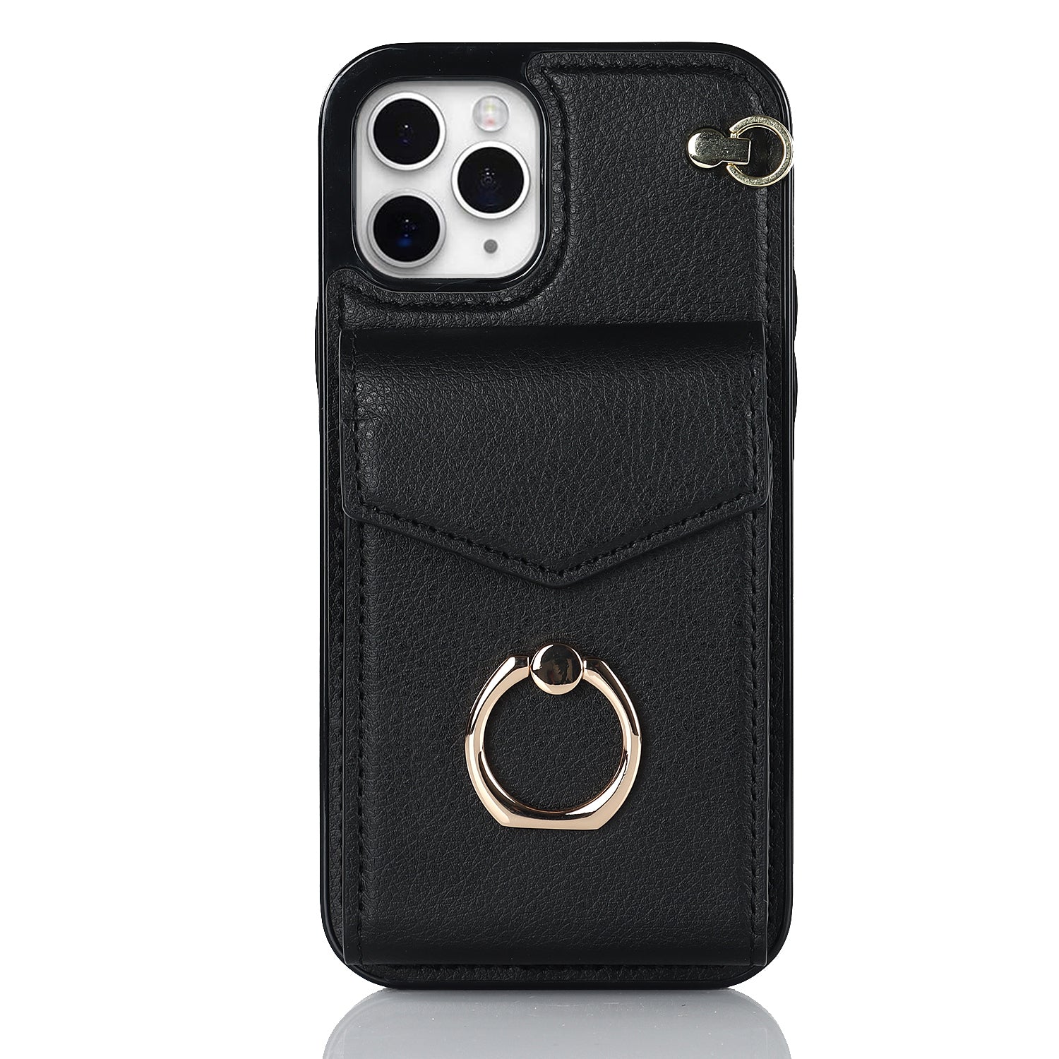 Chic Accordion Wallet & Ring Grip iPhone Case