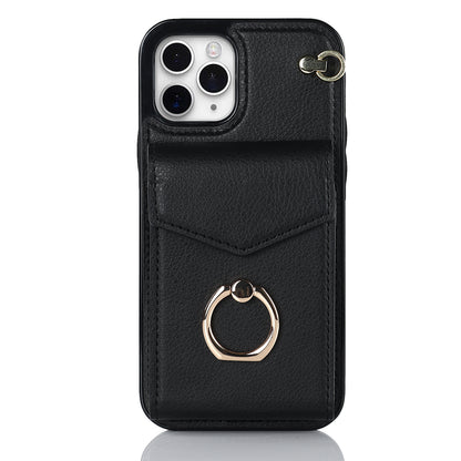 Chic Accordion Wallet & Ring Grip iPhone Case