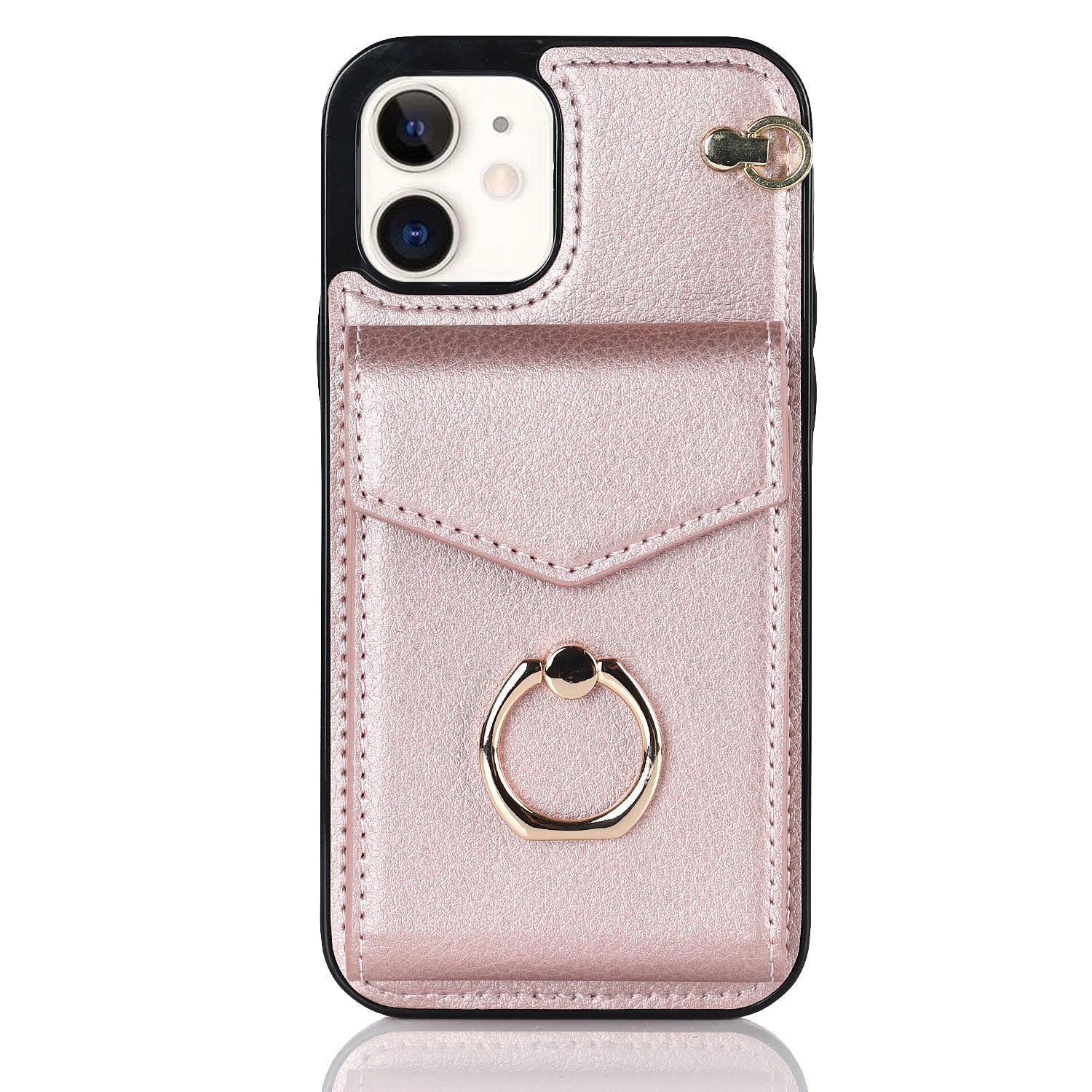 Chic Accordion Wallet & Ring Grip iPhone Case