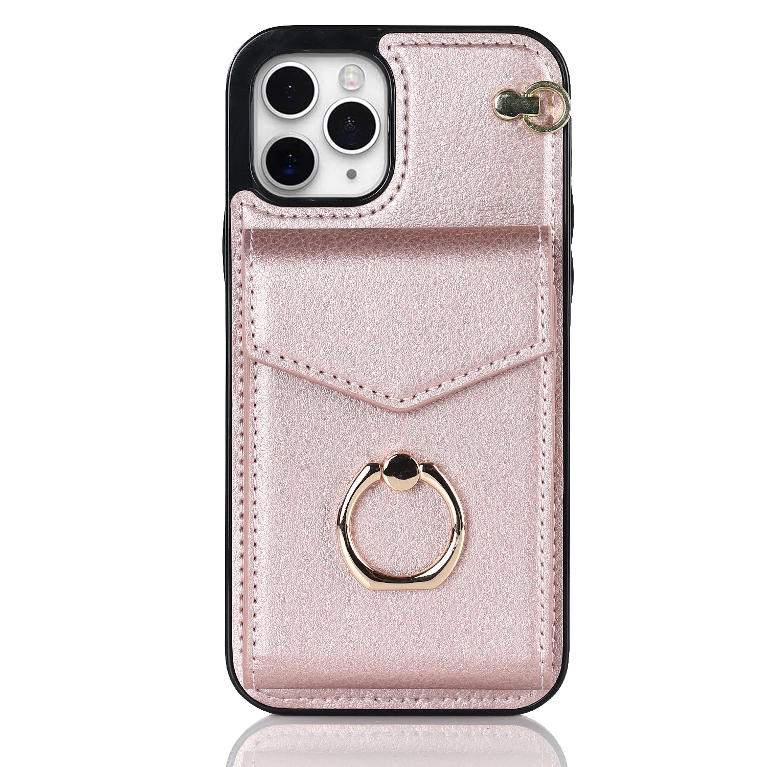 Chic Accordion Wallet & Ring Grip iPhone Case