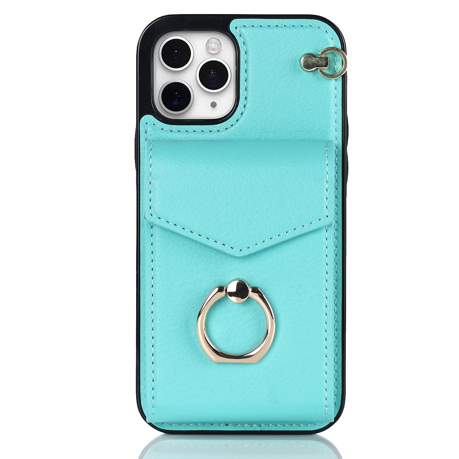 Chic Accordion Wallet & Ring Grip iPhone Case
