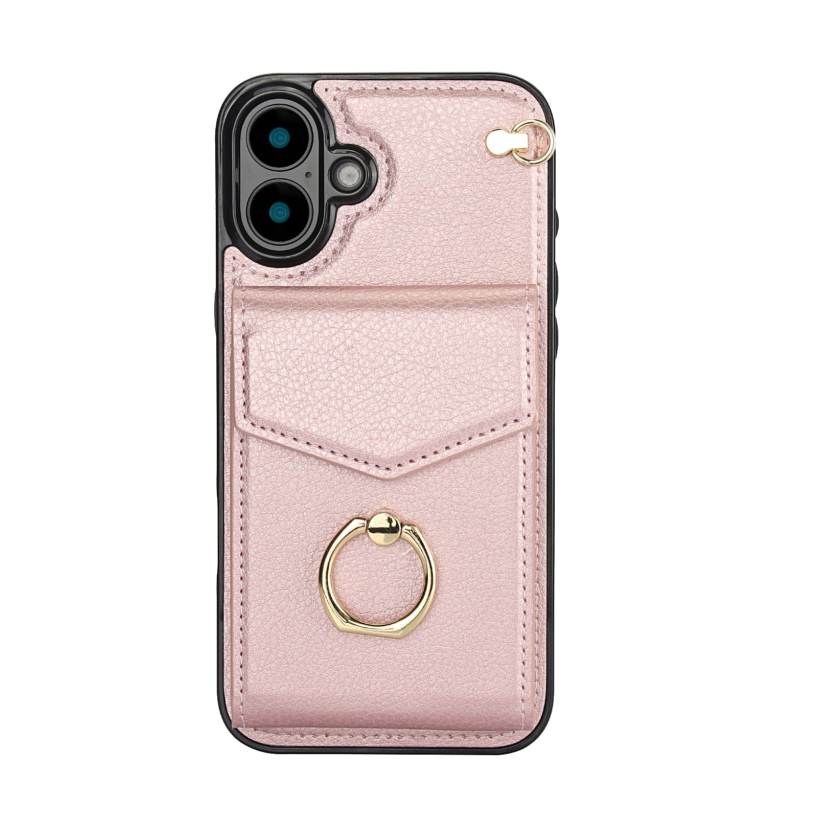 Chic Accordion Wallet & Ring Grip iPhone Case