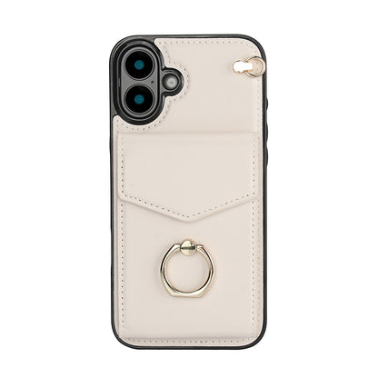Chic Accordion Wallet & Ring Grip iPhone Case