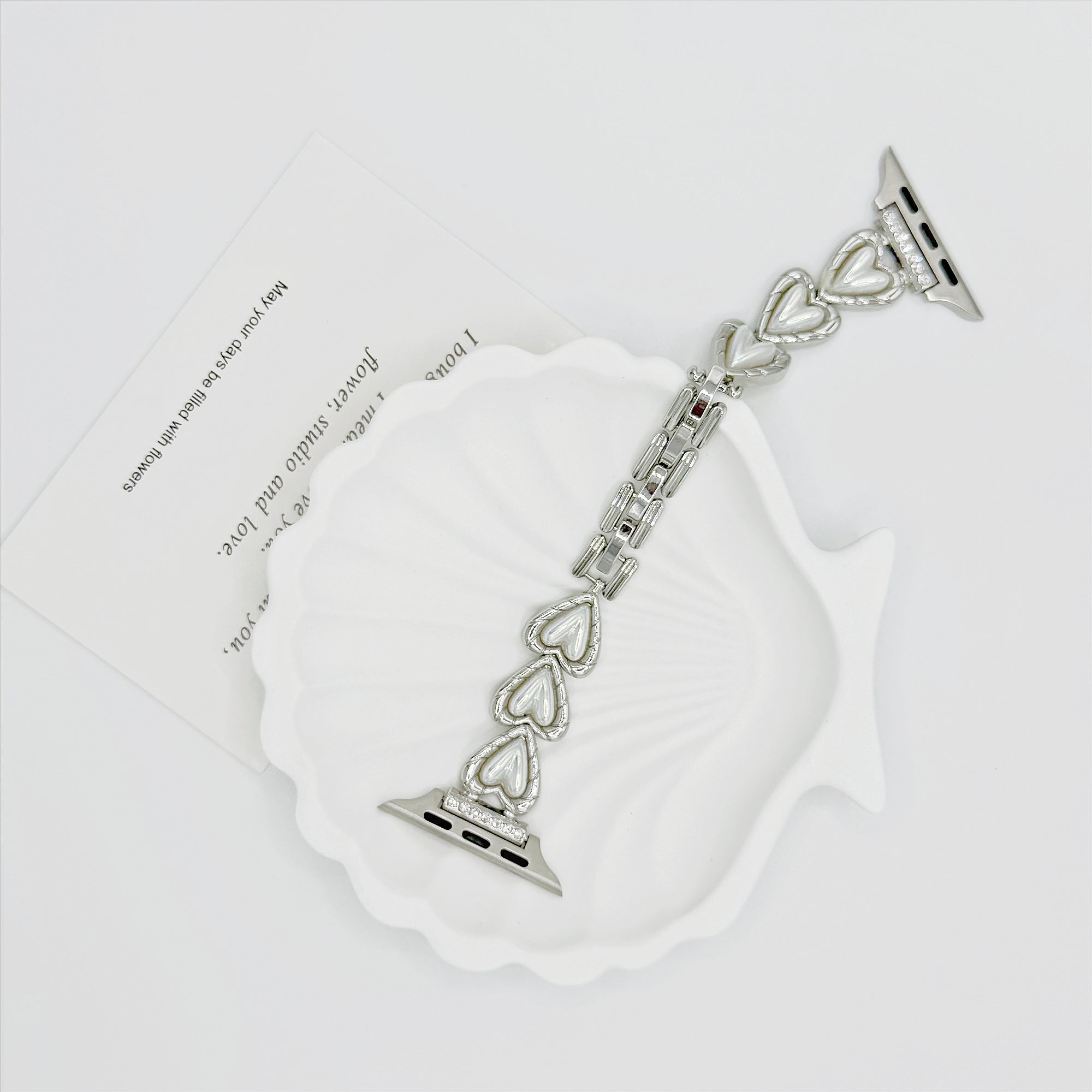 Heart Pearl-Link Band for Apple Watch