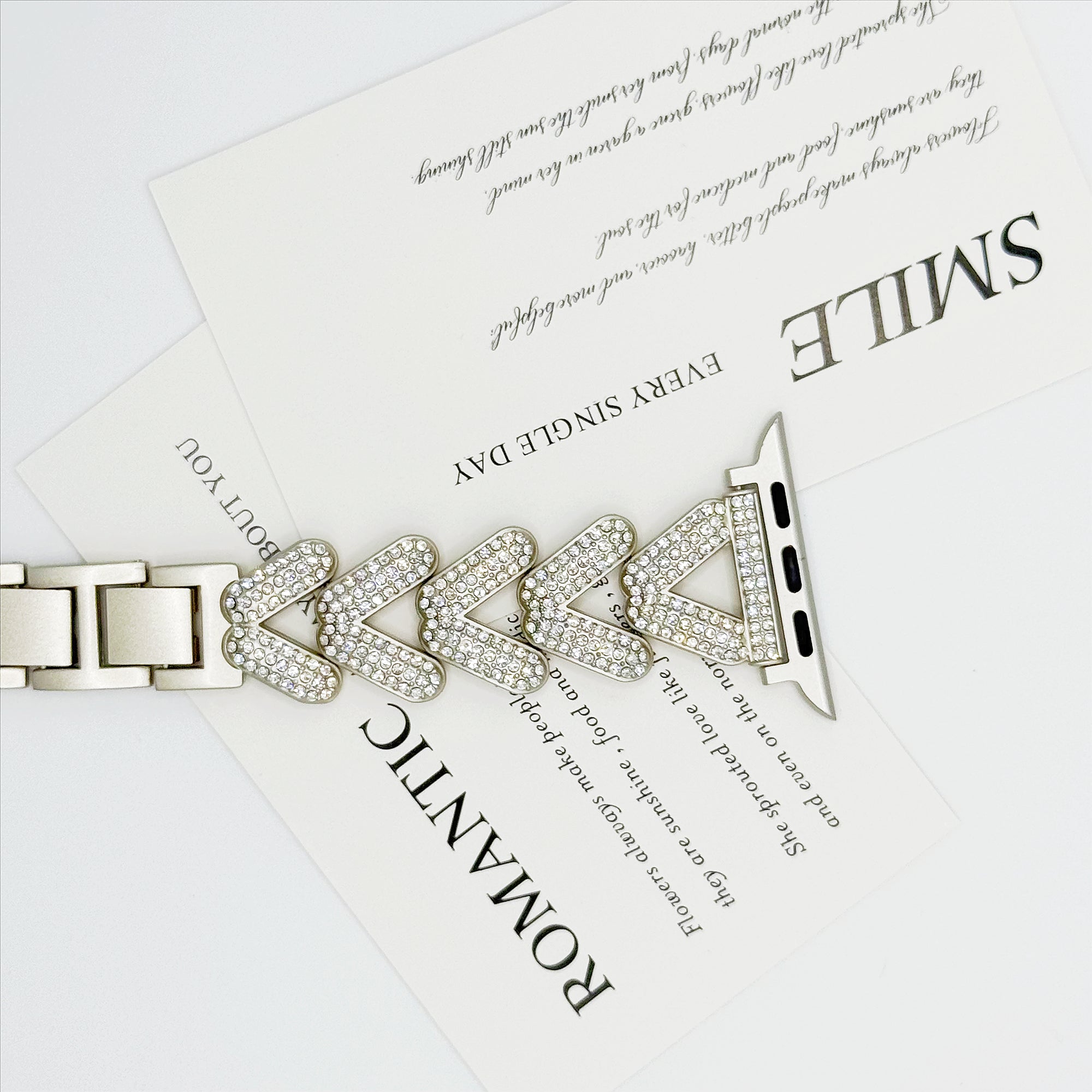 Sparkling Heart Chain Band for Apple Watch