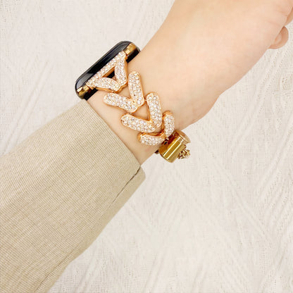 Heart Bracelet Band with Hollow Charm for Apple Watch