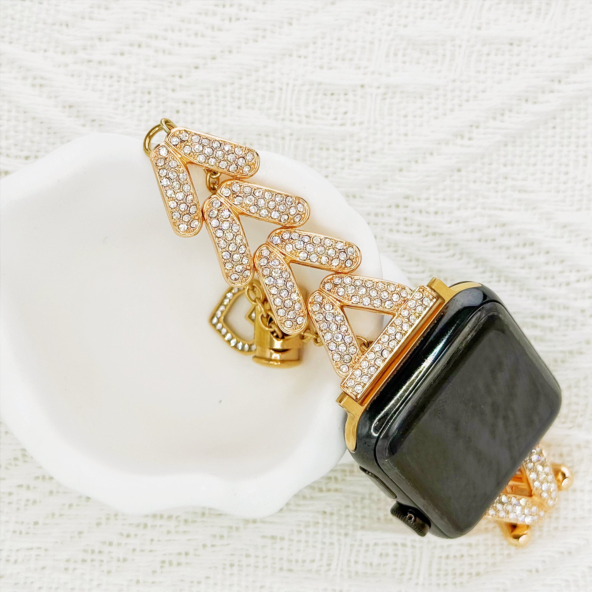 Heart Bracelet Band with Hollow Charm for Apple Watch