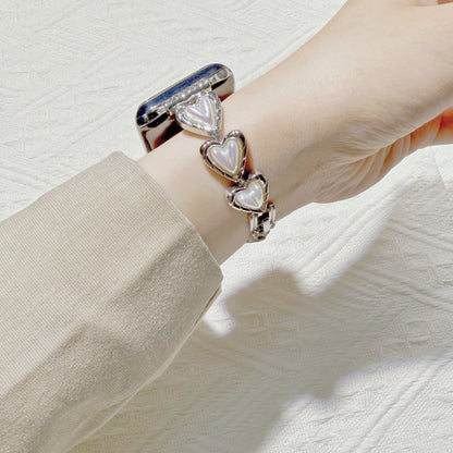 Heart Pearl-Link Band for Apple Watch