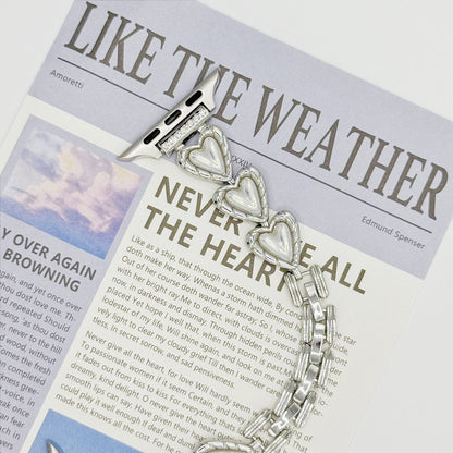 Heart Pearl-Link Band for Apple Watch