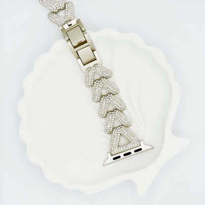 Sparkling Heart Chain Band for Apple Watch