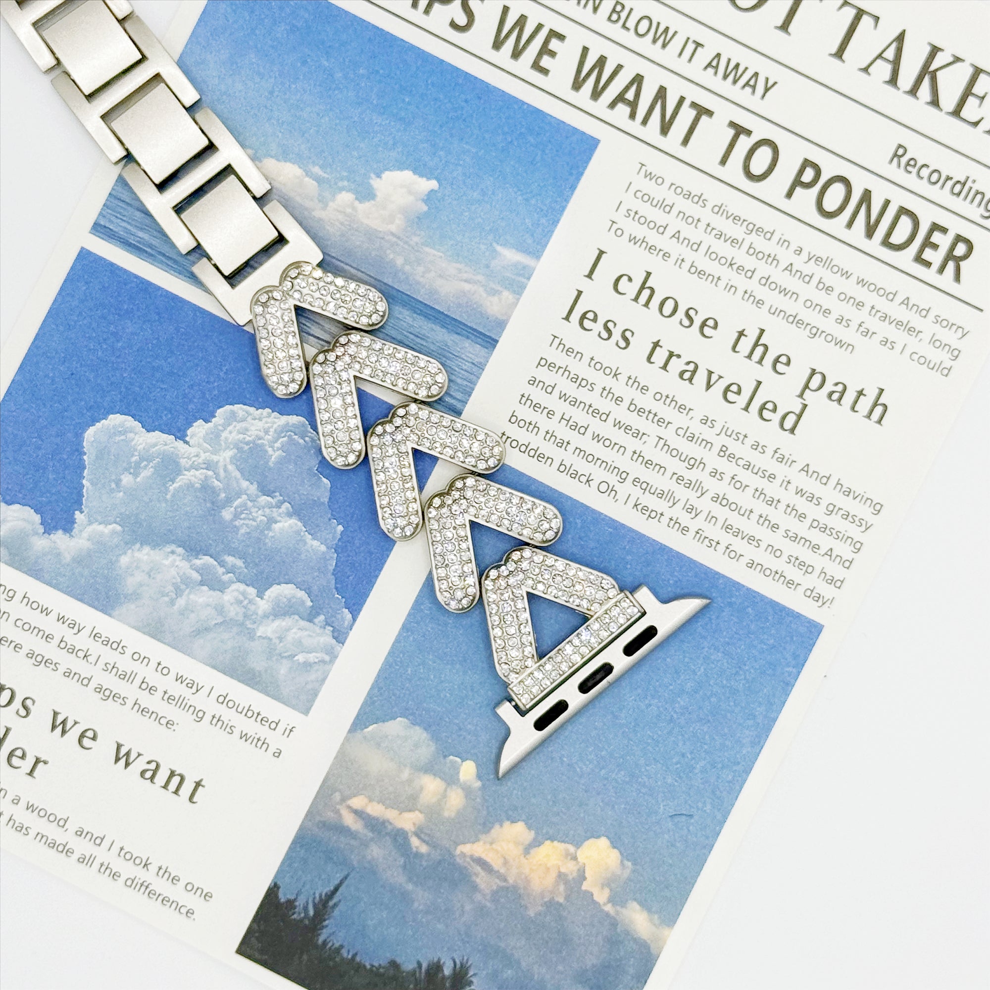 Sparkling Heart Chain Band for Apple Watch